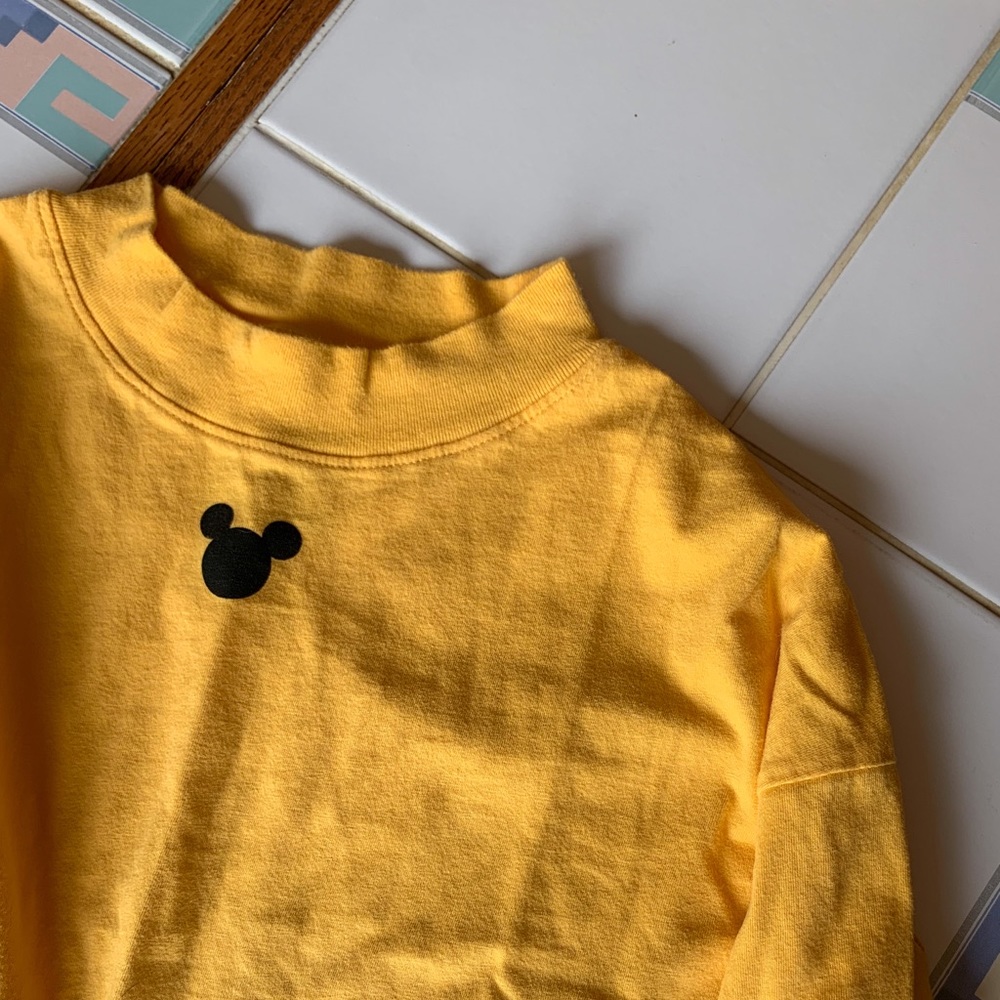 Disney Mickey Mouse Mock Neck Crop Top
